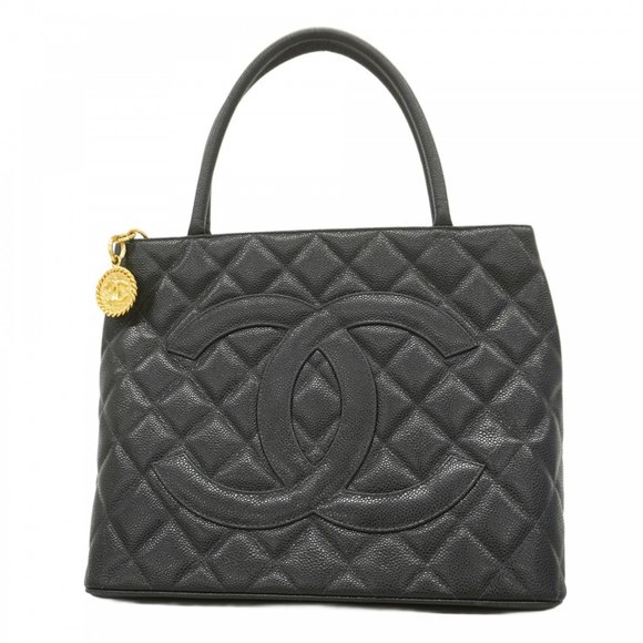 CHANEL Black Caviar Leather Tote Bag - Picture 1 of 14